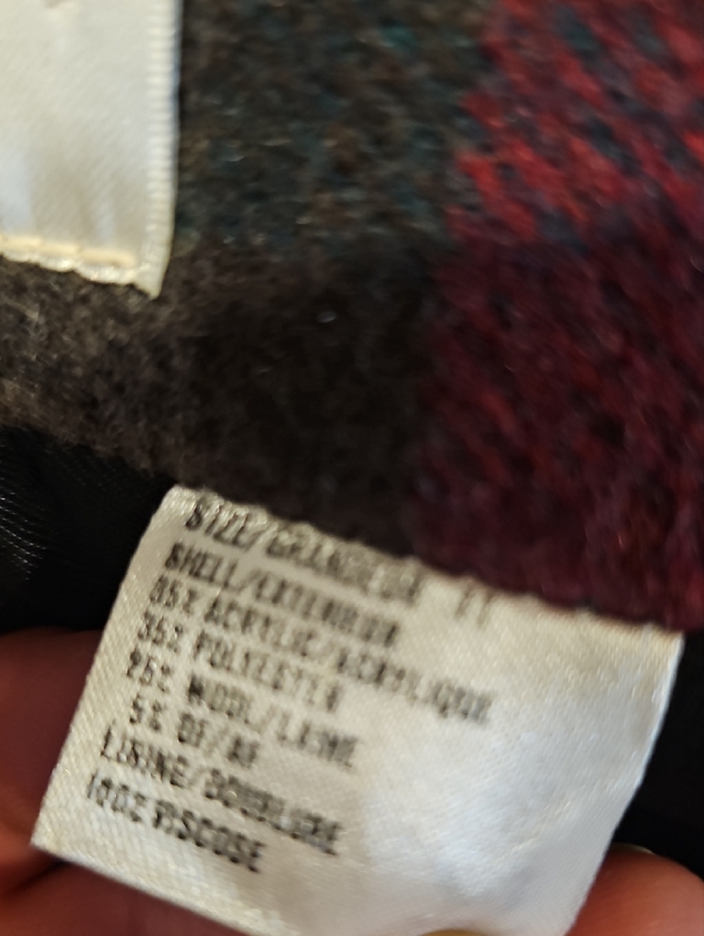 Vintage Reitmans Burgundy & Green Plaid Blazer - Picture 10 of 15